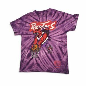 Toronto Raptors Shirt Mens Medium M Purple NBA Basketball Mitchell Ness Adults